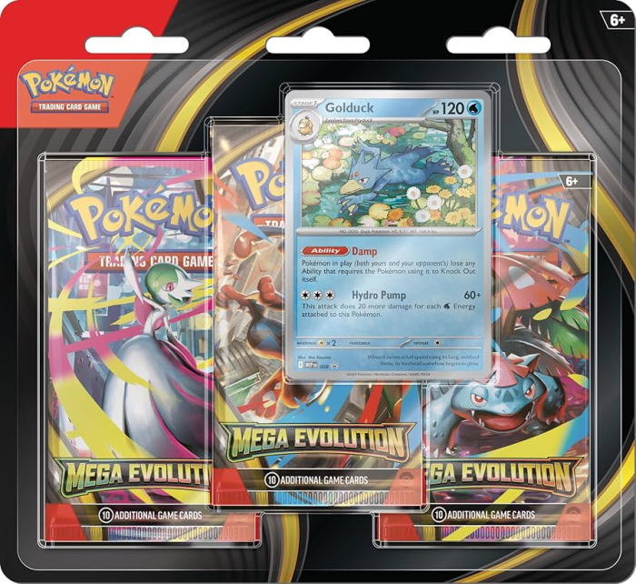 Pokémon TCG: Mega Evolution 3 Pack Blister [Golduck] [1]