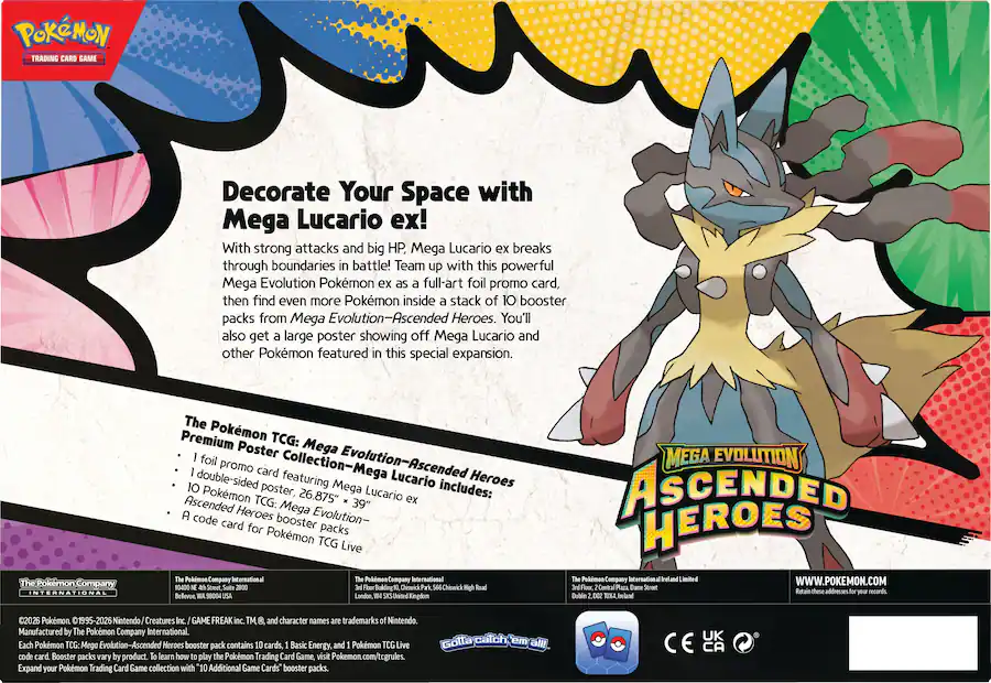 Precomanda Pokémon TCG: Ascended Heroes Premium Poster Collection - Lucario [4]