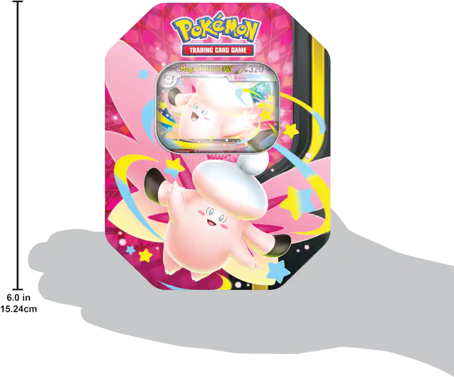 Preorder Pokemon TCG: Mega Moonlit Tin [Mega Clefable ex] [3]