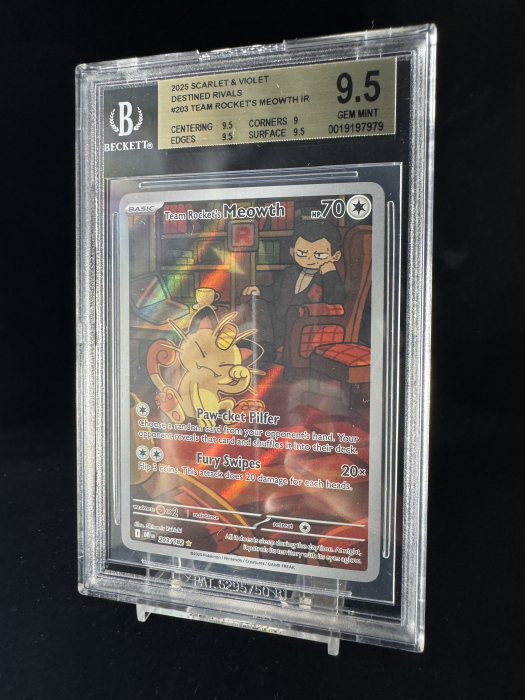 Team Rocket's Meowth (DRI203) - Graded BGS 9.5 [GEM MINT] | Pokemon Destined Rivals [4]