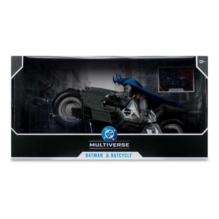 The Flash DC Multiverse Vehicle Batcycle with Batman 18cm [6]
