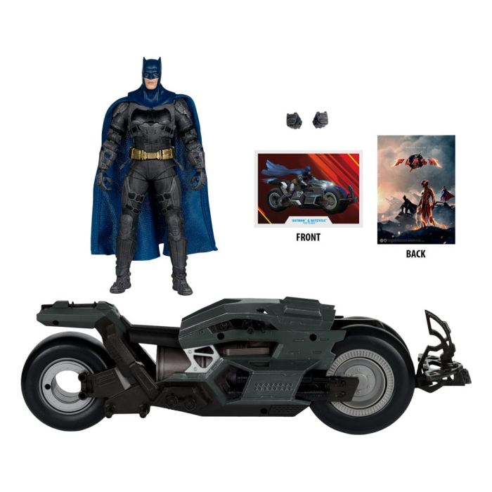 The Flash DC Multiverse Vehicle Batcycle with Batman 18cm [2]