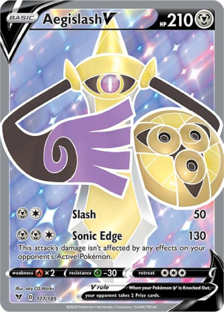 RAW Cards - Aegislash V (VIV177) - NM | Pokemon Vivid Voltage