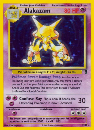 RAW Cards - Alakazam (LC1) - EX/GD | Pokemon Legencary Collection