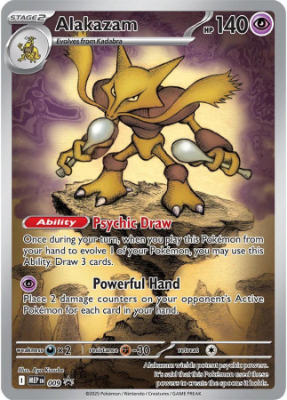 RAW Cards - Alakazam (MEP 009) - NM | Pokemon MEP Black Star Promos