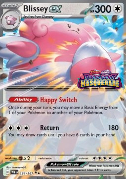 RAW Cards - Blissey ex (TWM134) Promo Stamped - NM | Pokemon SV Black Star Promos