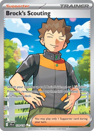RAW Cards - Brock's Scouting (JTG179) - NM | Pokemon Journey Together