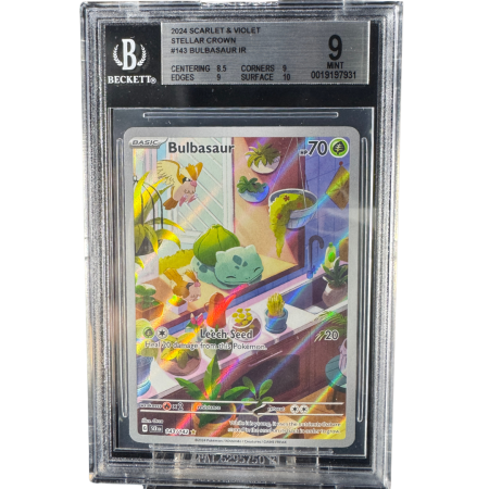 GRADED Cards - Bulbasaur (SCR143) - Graded BGS 9 [MINT] | Pokemon Stellar Crown