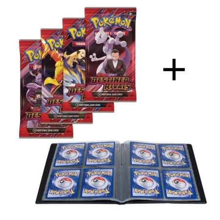 Accesorii TCG - BUNDLE: 4x Booster Packs Destined Rivals (DRI) + Album 4 Pocket A5