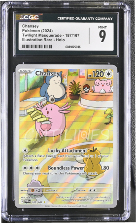 GRADED Cards - Chansey (TWM 187) | Graded CGC 9 [MINT] - Pokemon Twilight Masquerade