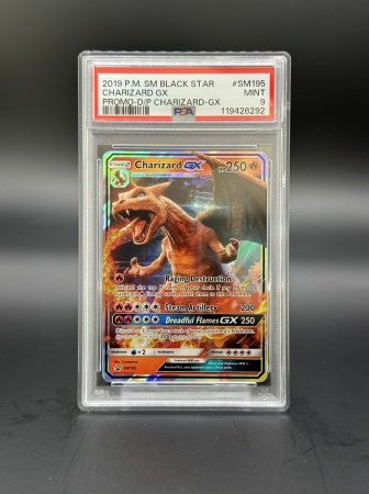 PSA Cards - Charizard GX (SM195) - Graded PSA 9 [MINT] | SM Black Star Promos