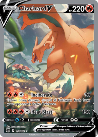 RAW Cards - Charizard V (BRS154) - GD | Pokemon Brilliant Stars