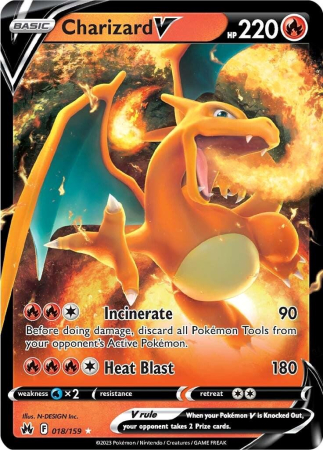 RAW Cards - Charizard V (CRZ018) - NM | Pokemon Crown Zenith