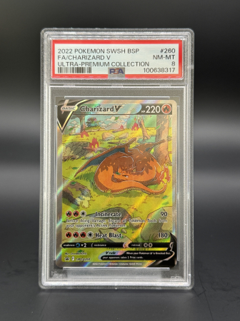 PSA Cards - Charizard V (SWSH260) - Graded PSA 8 [NM-MT] | Pokemon SWSH Black Star Promos