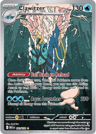 RAW Cards - Clawitzer (MEG141) - NM | Pokemon Mega Evolutions