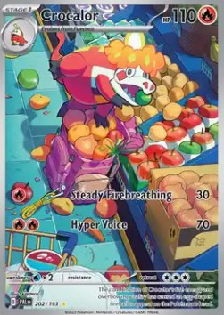 RAW Cards - Crocalor (PAL202) - NM | Pokemon Paldea Evolved