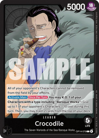 RAW Cards - Crocodile (OP14-079) (V.1) - NM | One Piece The Azure Sea's Seven