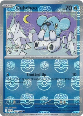 Cartonase - Cubchoo (xBLK025) master ball - NM | Pokemon Black Bolt