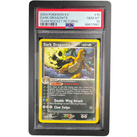 PSA Cards - Dark Dragonite (TRR15) - Graded PSA 10 [GEM MINT] | Pokemon Team Rocket