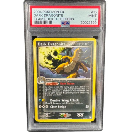 PSA Cards - Dark Dragonite (TRR15) - Graded PSA 9 [MINT] | Pokemon Team Rocket