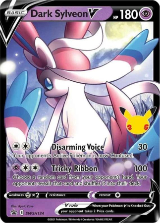 RAW Cards - Dark Sylveon V (SWSH134) - NM | Pokemon SWSH Black Star Promos