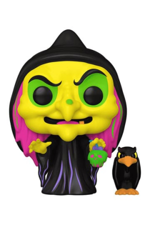 Figurine - Snow White POP & Buddy! Animation Vinyl Figure Disguised Evil Queen with Raven (Black Light) Exclusive 9 cm