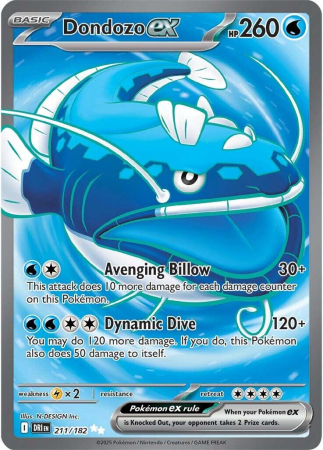 Cartonase - Dondozo ex (DRI211) - NM | Pokemon Destined Rivals