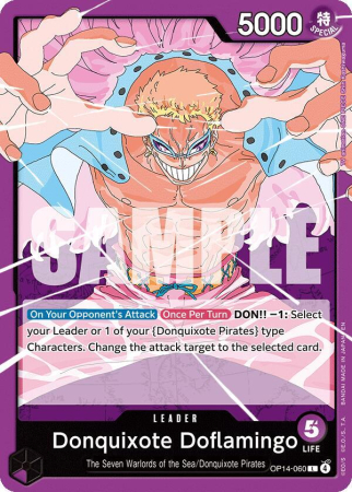RAW Cards - Donquixote Doflamingo (OP14-060) (V.1) - NM | One Piece The Azure Sea's Seven