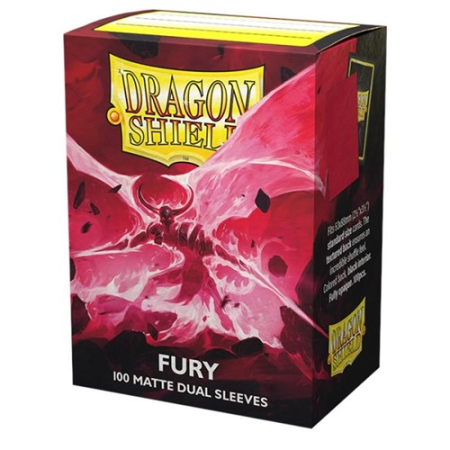 TCG Accessories - DRAGON SHIELD Dual Matte Sleeves - Fury 'Alaric, Crimson King' (100 Sleeves)