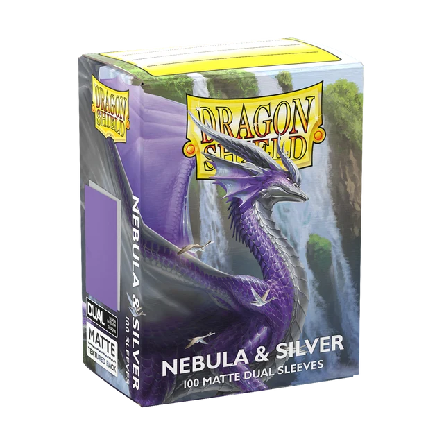 TCG Accessories - DRAGON SHIELD Dual Matte Sleeves - Nebula & Silver (100 Sleeves)