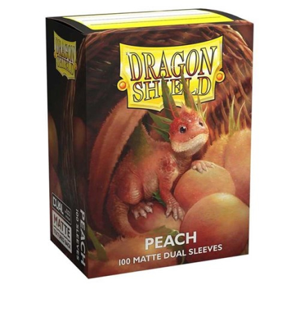 TCG Accessories - DRAGON SHIELD Dual Matte Sleeves - Peach 'Piip' (100 Sleeves)