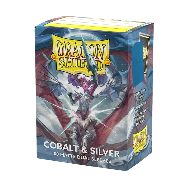 TCG Accessories - DRAGON SHIELD Dual Matte Sleeves Special Edition - Blue Silver (100 Sleeves)