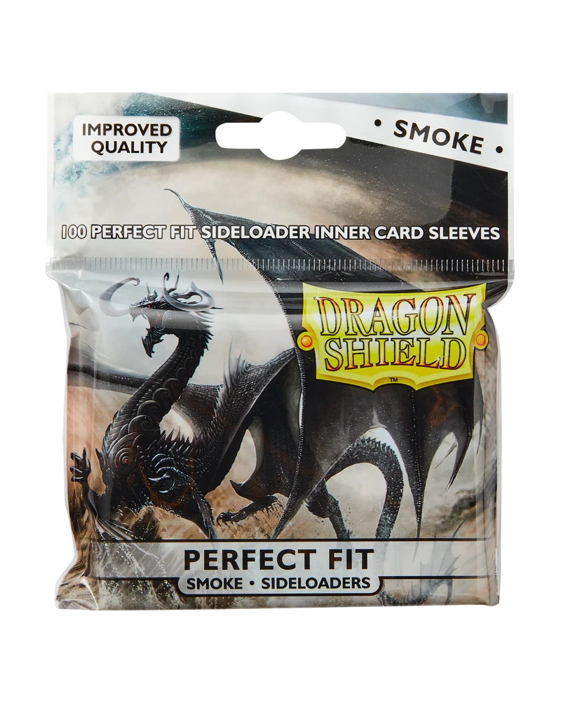 TCG Accessories - DRAGON SHIELD Standard Perfect Fit Sleeves - Clear/Smoke (100 Sleeves)