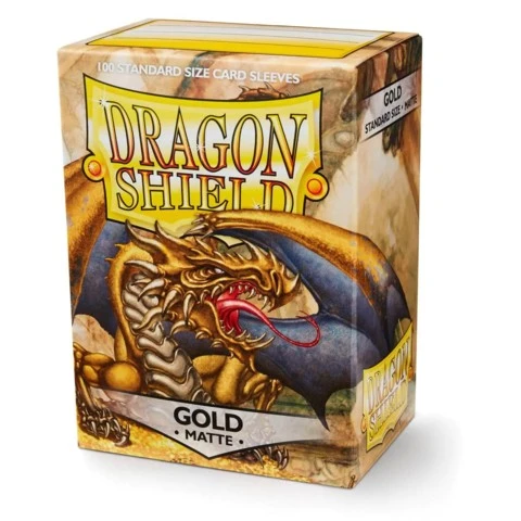 TCG Accessories - DRAGON SHIELD Standard Sleeves - Matte Gold (100 Sleeves)