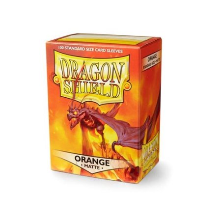 TCG Accessories - DRAGON SHIELD Standard Sleeves - Matte Orange (100 Sleeves)
