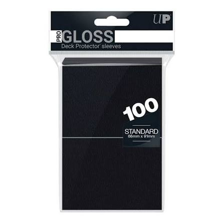 TCG Accessories - ULTRA PRO - 100 Standard Deck Protector Sleeves PRO-Gloss - Black