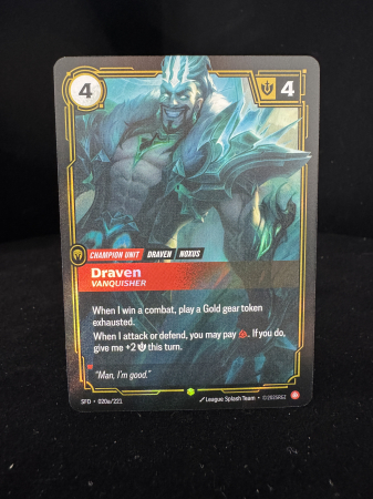 Draven, Vanquisher (V.2 - Showcase) SFD020 - NM | Riftbound Spiritforged [1]