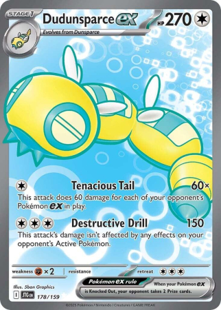 Cartonase - Dudunsparce ex (JTG178) - NM | Pokemon Journey Together