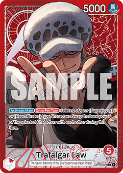 RAW Cards - Trafalgar Law (OP14-001) (V.2) - NM | One Piece TCG: The Azure Sea's Seven