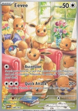 RAW Cards - Eevee ex (TWM188) - NM | Pokemon Twilight Masquerade