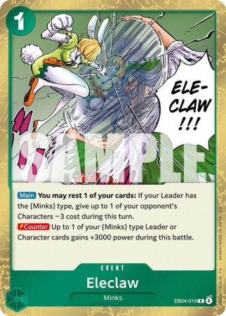 Cartonase - Eleclaw (EB04-019) - NM | One Piece The Azure Sea's Seven