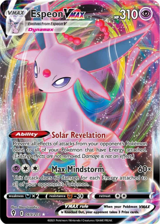RAW Cards - Espeon Vmax (EVS065) - NM | Pokemon Evolving Skies