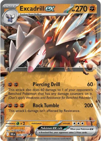 RAW Cards - Excadrill ex (BLK046) - NM | Pokemon Black Bolt
