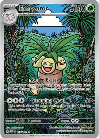 RAW Cards - Exeggutor (MEG135) - NM | Pokemon Mega Evolution
