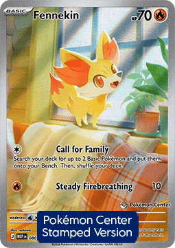 RAW Cards - Fennekin (MEP 080) [Pokemon Center Stamped] - NM | Pokemon MEGA: Black Star Promos
