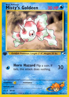 RAW Cards - Misty's Goldeen (GH 30) - EX| Pokemon Gym Heroes