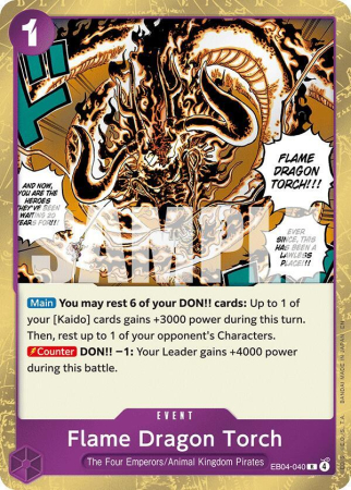 RAW Cards - Flame Dragon Torch (EB04-040) - NM | One Piece The Azure Sea's Seven