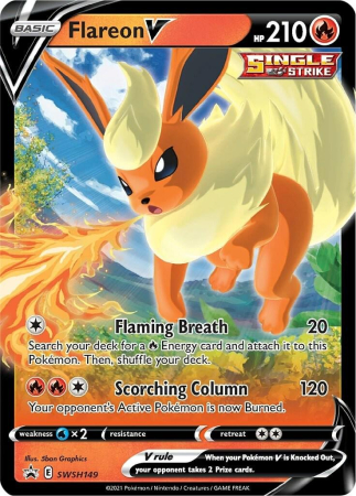 RAW Cards - Flareon V (SWSH149) - NM | Pokemon SWSH Black Star Promos