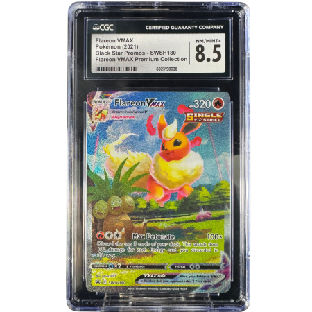 CGC Cards - Flareon VMAX (SWSH 180) | Graded CGC 8.5 [NM/MT+] - Pokemon SWSH Black Star Promos
