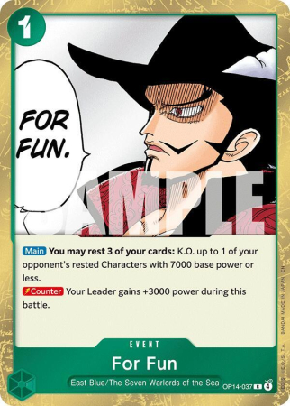 RAW Cards - For Fun (OP14-037) - NM | One Piece The Azure Sea's Seven